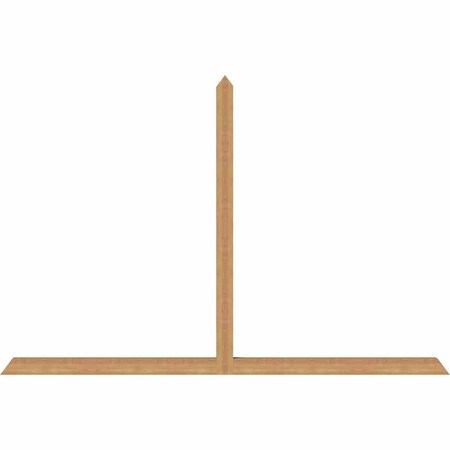Ekena Millwork Portland Timber Gable Bracket, Western Red Cedar, 96"W x 64"H x 3 1/2"D x 3 1/2"F, 16/12 Pitch GBW096X64X0404POR00SWR